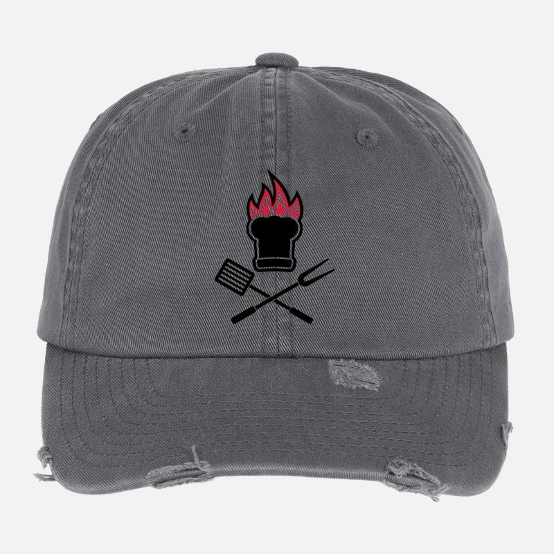 Barbecue on fire Flexfit Vintage Destroyed Cap