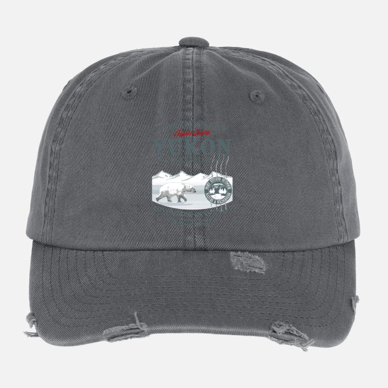 Yukon - Polar Bear - Eisbär Flexfit Vintage Destroyed Cap