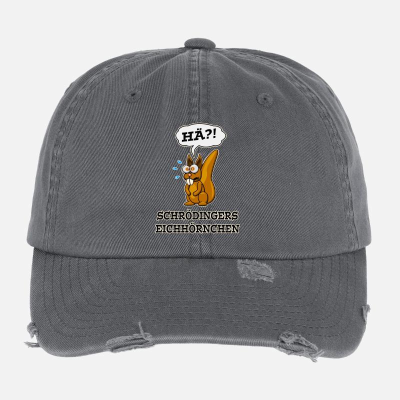 Schrödingers Eichhörnchen Flexfit Vintage Destroyed Cap