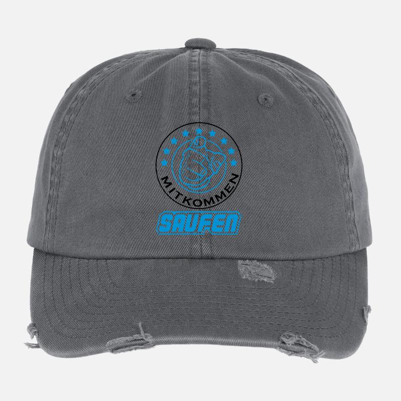 saufen_2 Flexfit Vintage Destroyed Cap