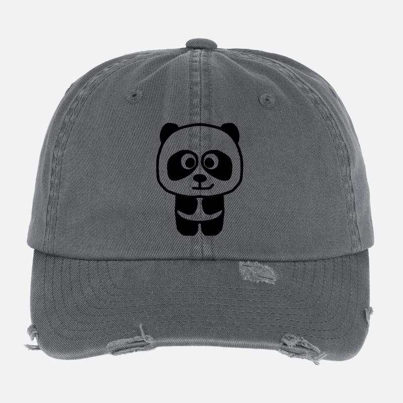 Panda Flexfit Vintage Destroyed Cap