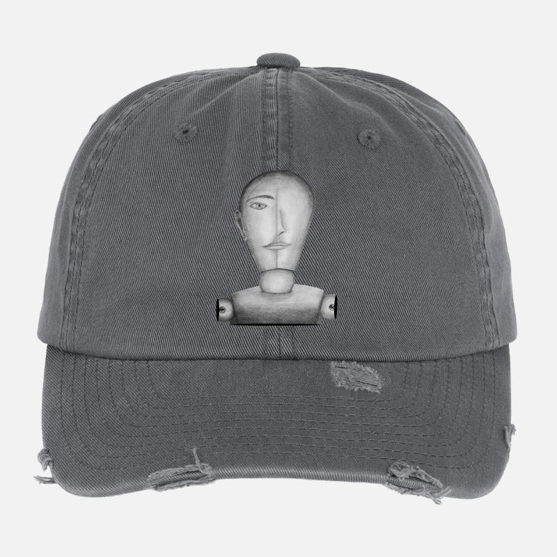 Mannequin dessiné Casquette vintage effet usé Flexfit