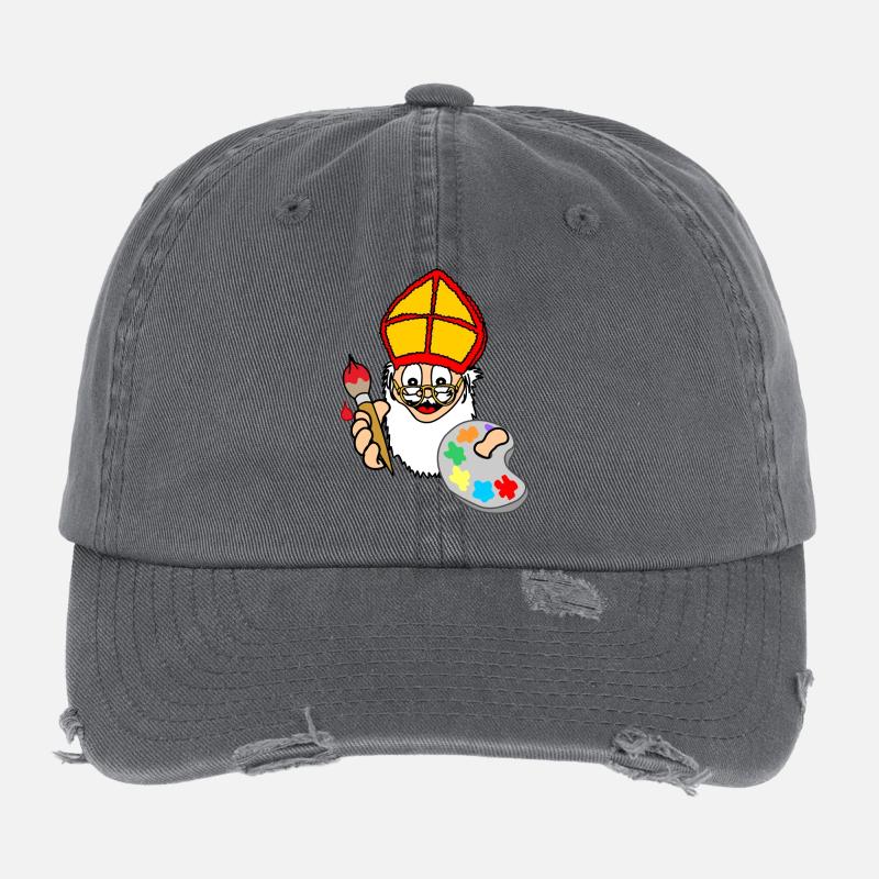 Sinterklaas-Farbe Flexfit Vintage Destroyed Cap