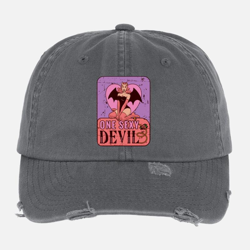 Sexy devil Flexfit Vintage Destroyed Cap