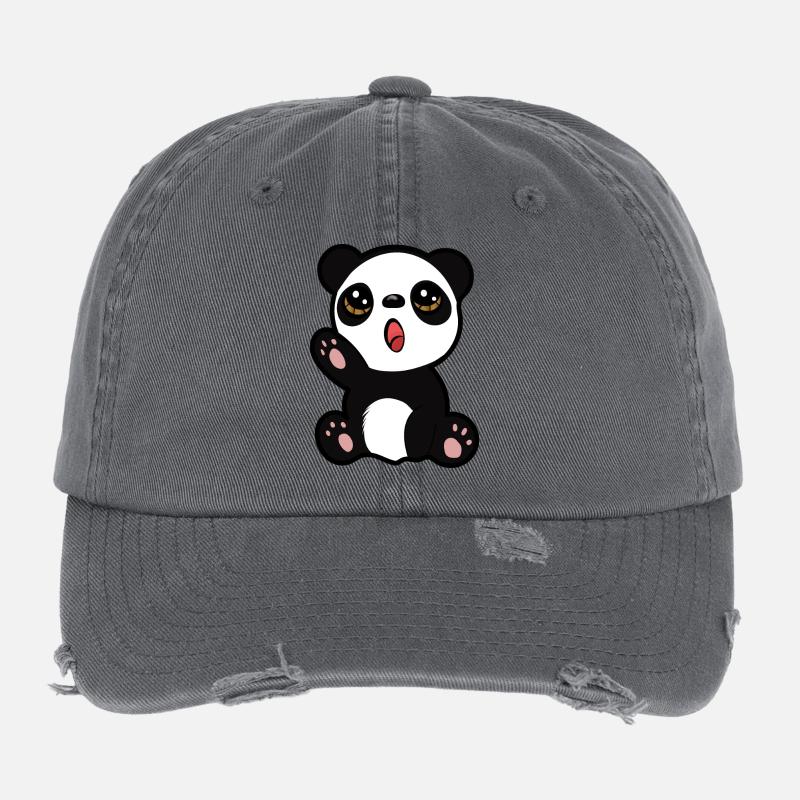 Bébé panda Casquette vintage effet usé Flexfit