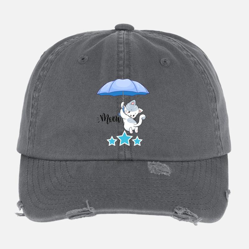 Meow Flexfit Vintage Destroyed Cap