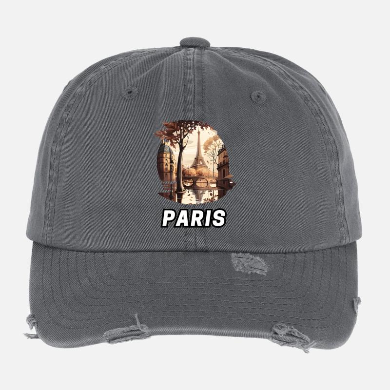 Paris Flexfit Vintage Destroyed Cap