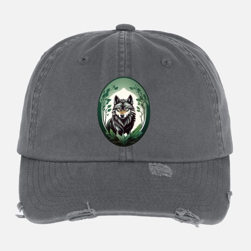 Waldbewohner Wolf Flexfit Vintage Destroyed Cap