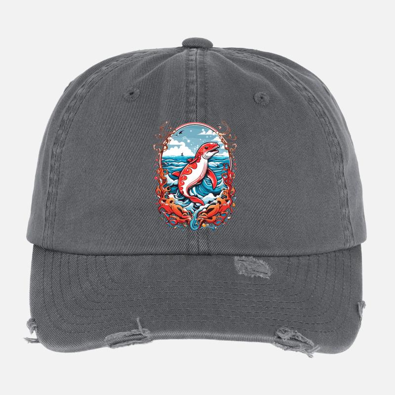 Sea creatures Flexfit Vintage Destroyed Cap