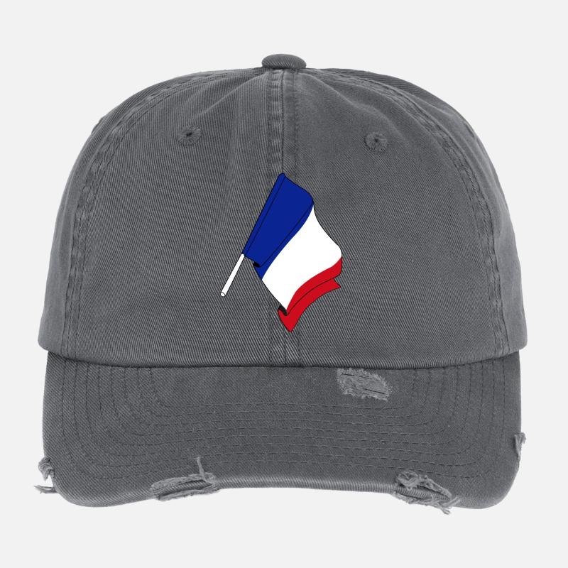 Flagge: Frankreich Flexfit Vintage Destroyed Cap