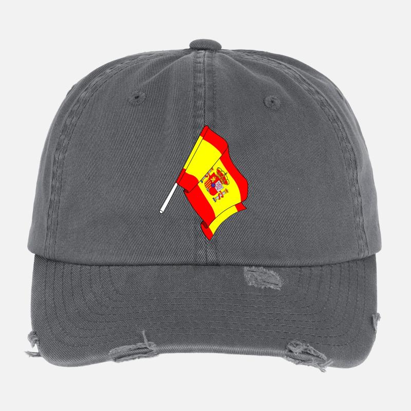 Drapeau de l’Espagne Casquette vintage effet usé Flexfit