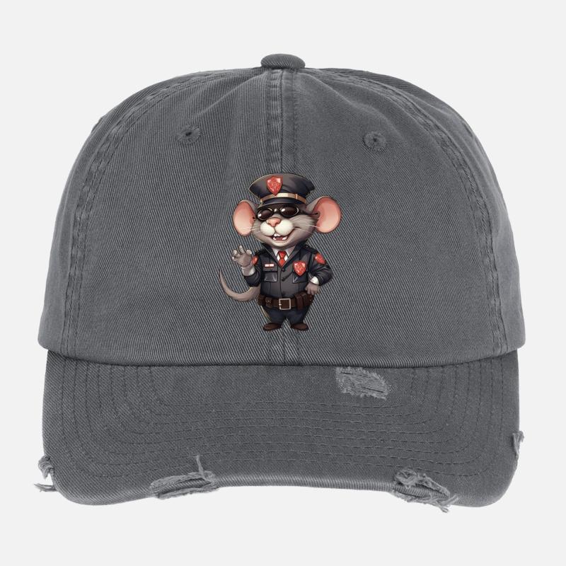 Rats Policeman Flexfit Vintage Destroyed Cap