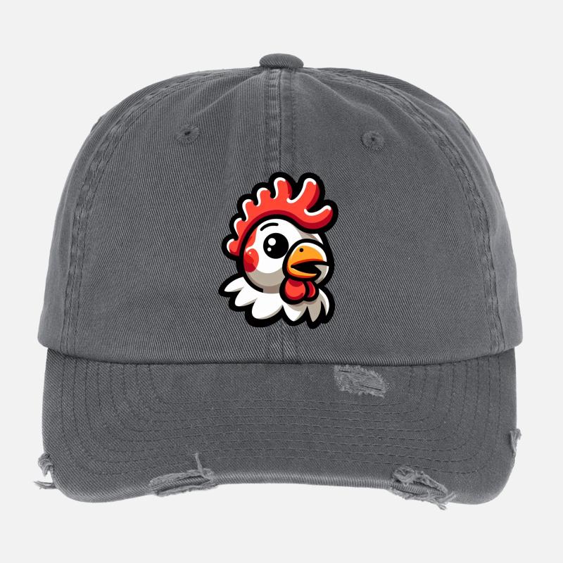 Chicken Head Comic Flexfit Vintage Destroyed Cap
