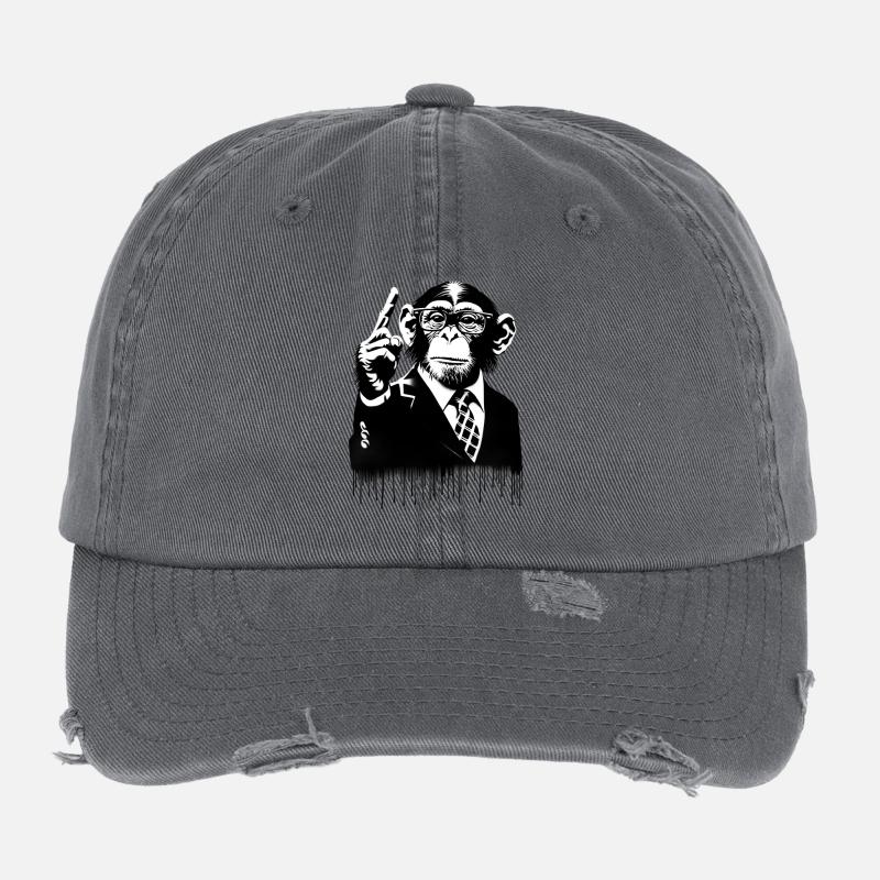 Enseignant. Monkey Life Affenleben Casquette vintage effet usé Flexfit
