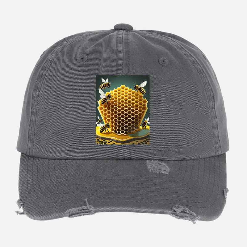Ich bin ein cooler stolzer Imker-Logo-Designer Flexfit Vintage Destroyed Cap