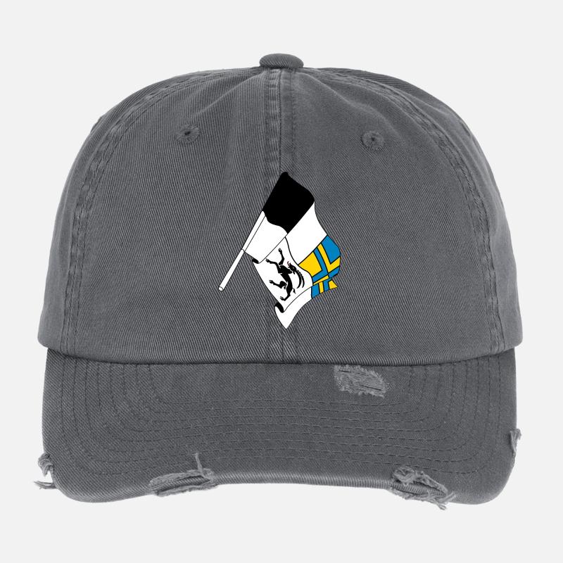 Drapeau des Grisons, Suisse Casquette vintage effet usé Flexfit
