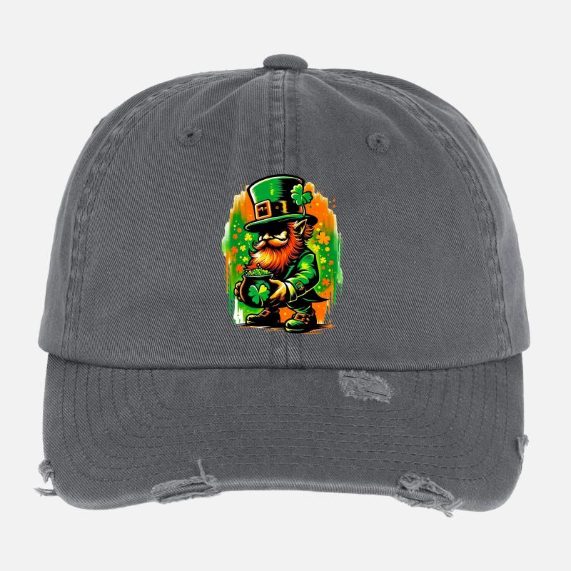 Leprechaun Ireland Flexfit Vintage Destroyed Cap