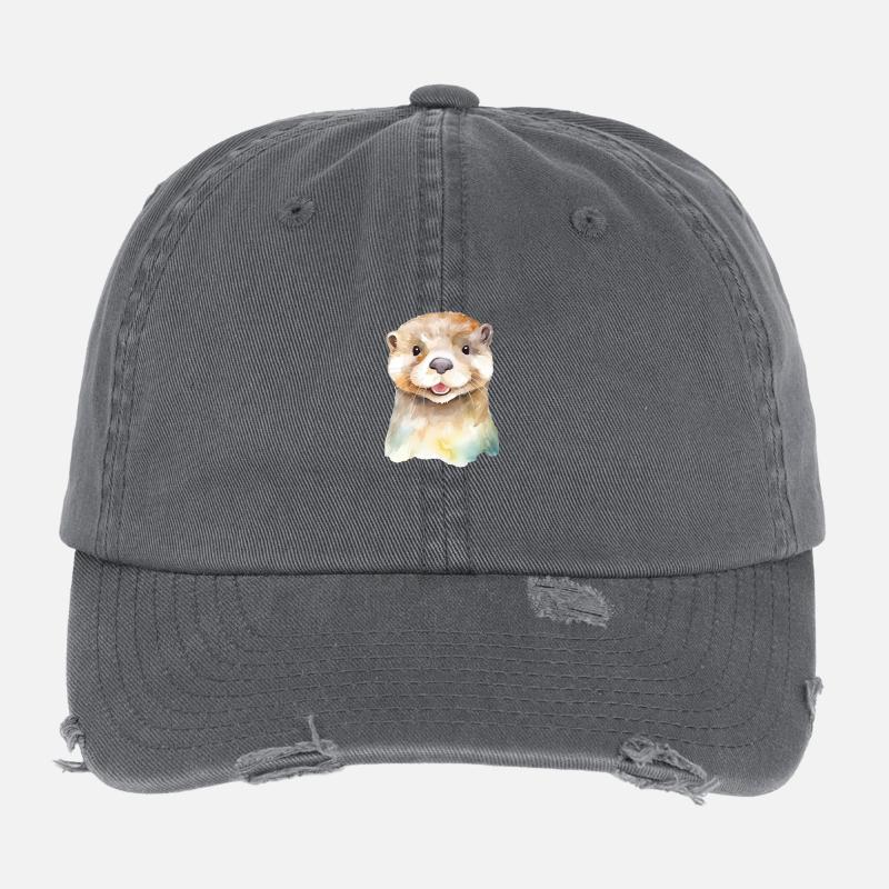 Verspielte Otter Flexfit Vintage Destroyed Cap