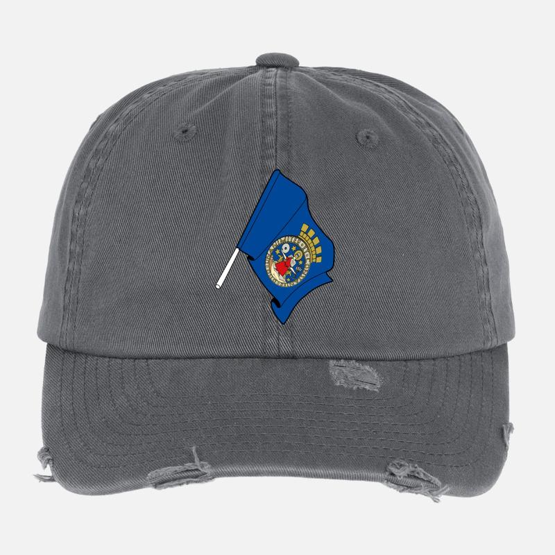 Flagge der Provinz Oslo Flexfit Vintage Destroyed Cap