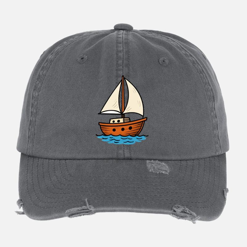 segelboot Flexfit Vintage Destroyed Cap