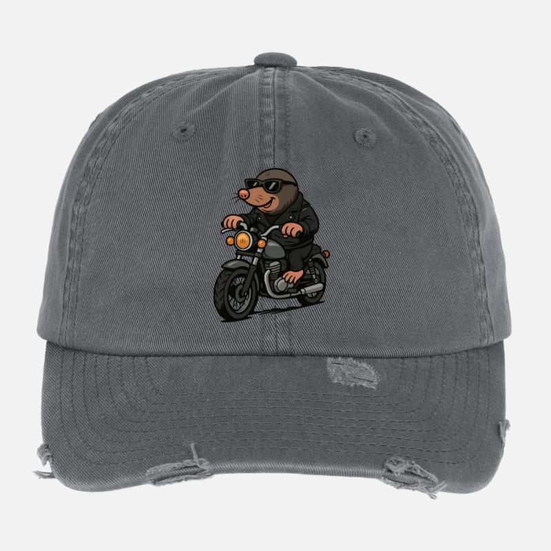 Mole Motorcycle Flexfit Vintage Destroyed Cap