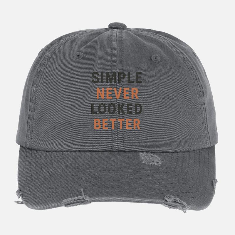 Conception de citation minimaliste stimulante Casquette vintage effet usé Flexfit