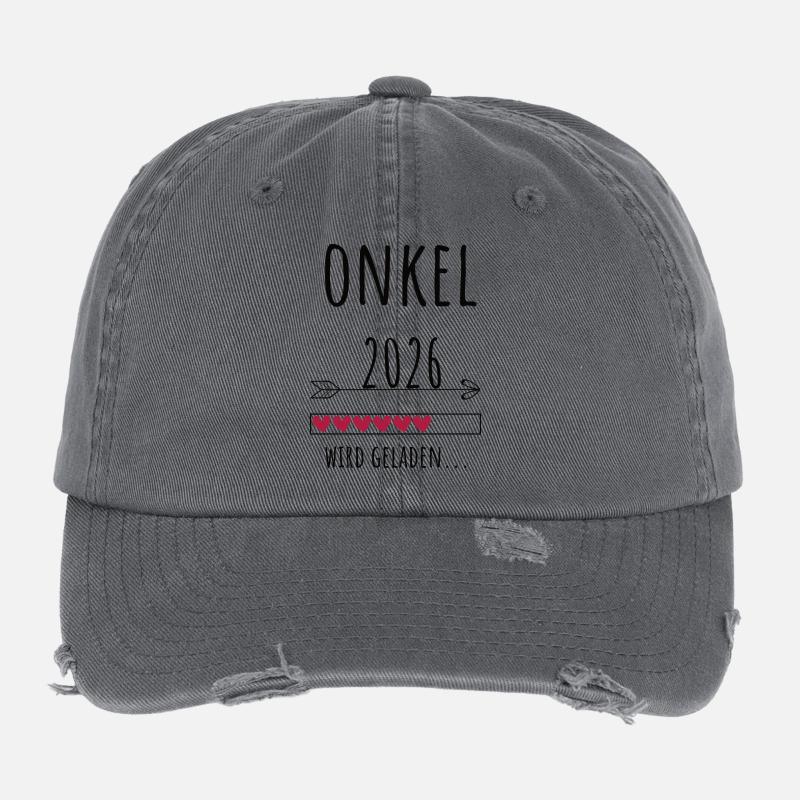 Werdender Onkel 2026 Geschenk Schwangerschaft Flexfit Vintage Destroyed Cap