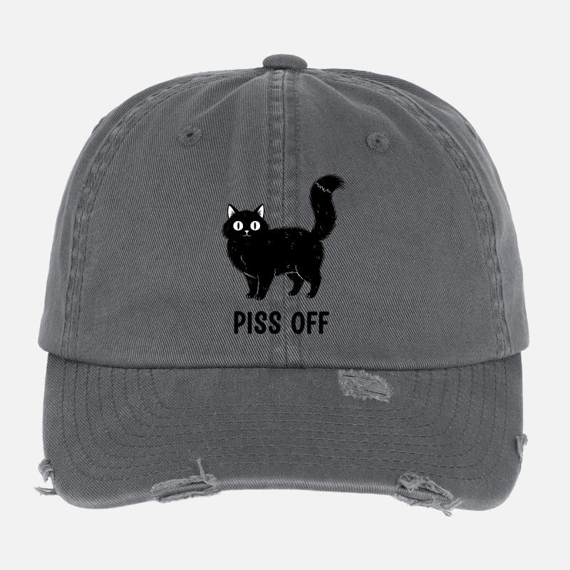 Mitternachtskatze Snark Flexfit Vintage Destroyed Cap