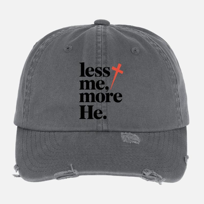 Moins moi plus Il Foi chrétienne Casquette vintage effet usé Flexfit