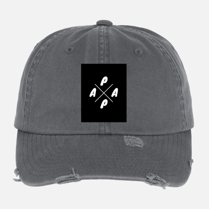 A-P Cross Logo Print Flexfit Vintage Destroyed Cap
