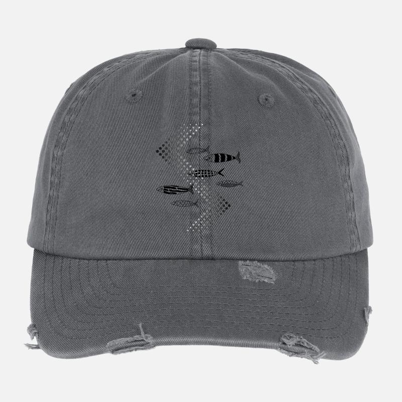 Trafic de poissons Casquette vintage effet usé Flexfit