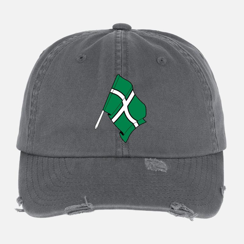 Drapeau du Devon Casquette vintage effet usé Flexfit