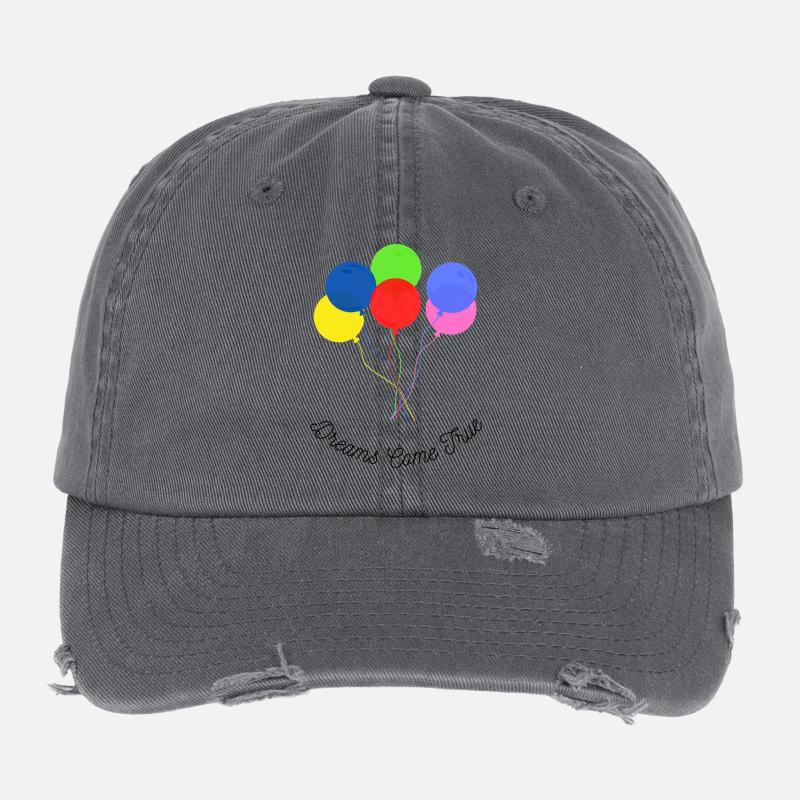 Bunte Luftballons – Träume werden wahr Flexfit Vintage Destroyed Cap