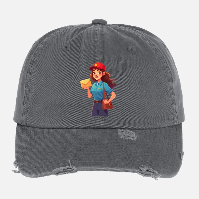 Postbotin / Briefträgerin Flexfit Vintage Destroyed Cap