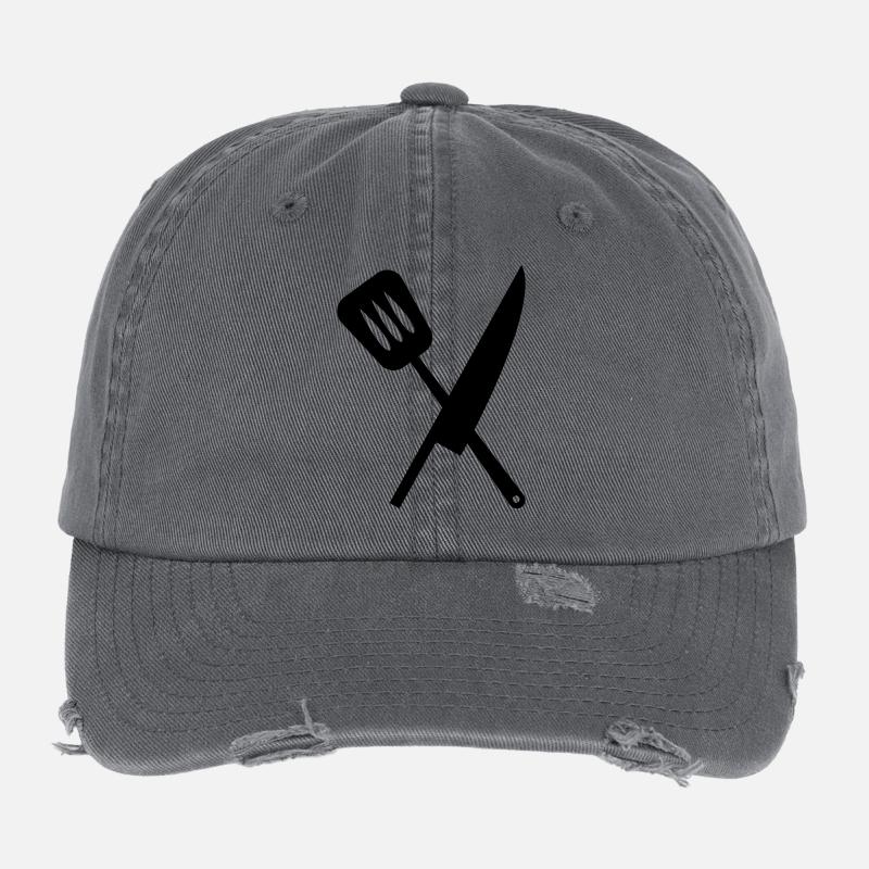 Chef - Kitchen - Cook Flexfit Vintage Destroyed Cap