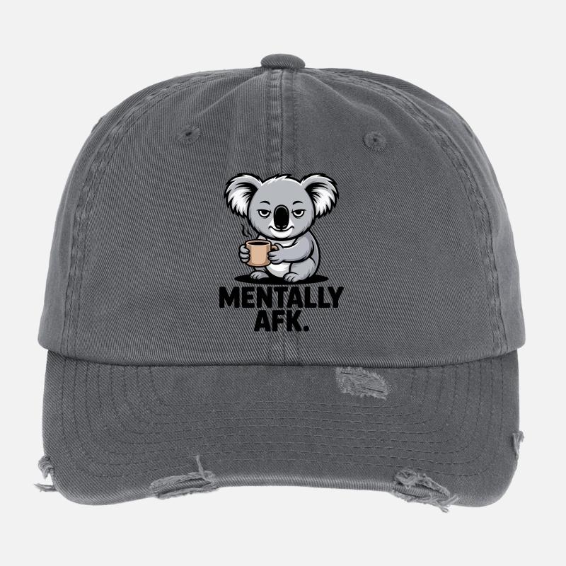 Koala AFK Kaffee Flexfit Vintage Destroyed Cap