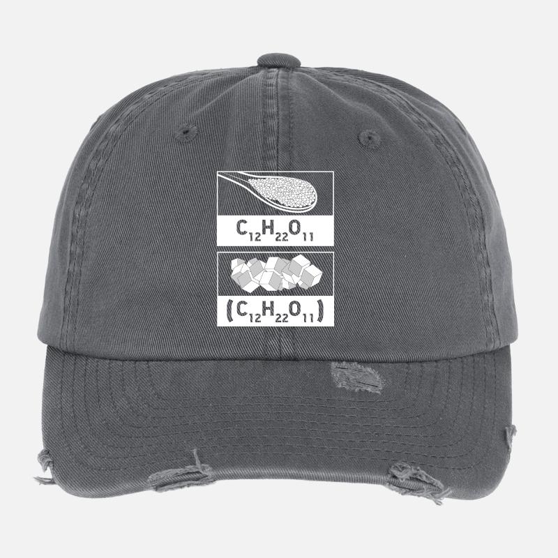 Structural formula chemistry science physics laboratory Flexfit Vintage Destroyed Cap
