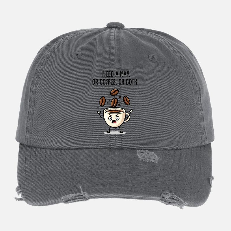 Nickerchen oder Kaffeetassen-Stimmung Flexfit Vintage Destroyed Cap