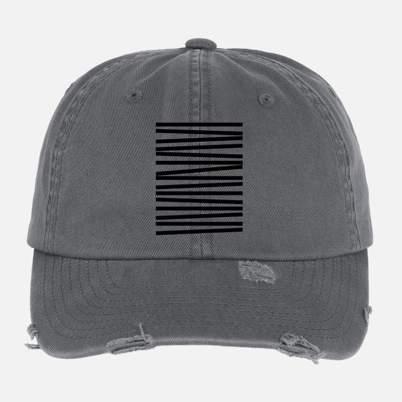 Conception de lignes géométriques Casquette vintage effet usé Flexfit