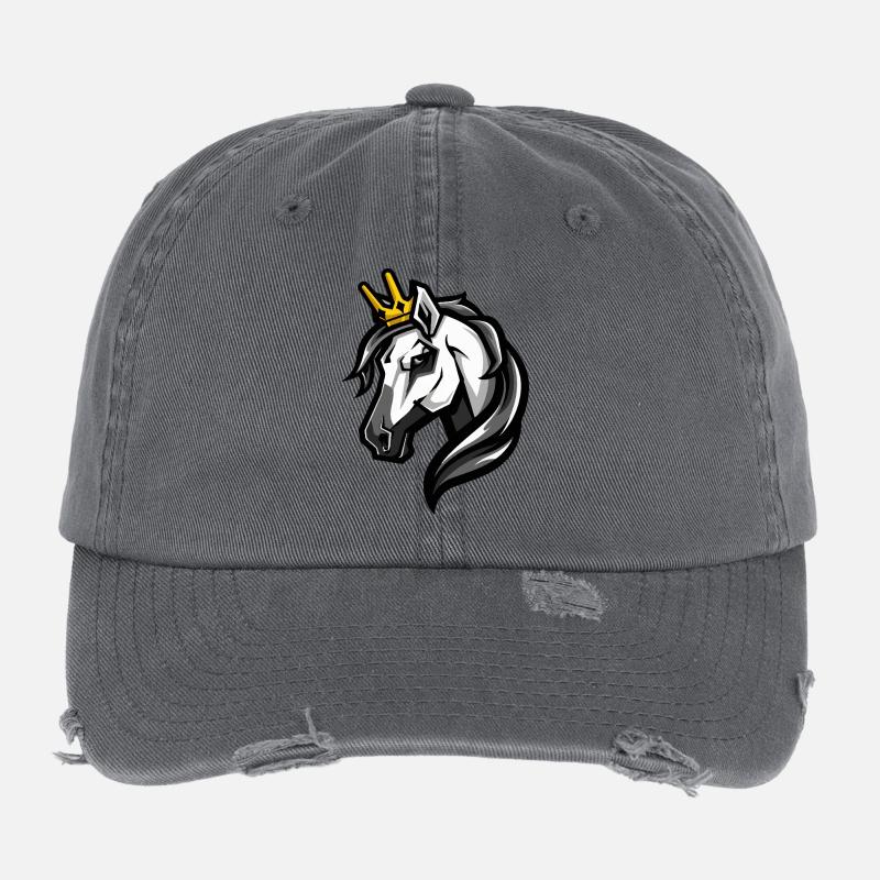 Horse Head Crown Flexfit Vintage Destroyed Cap