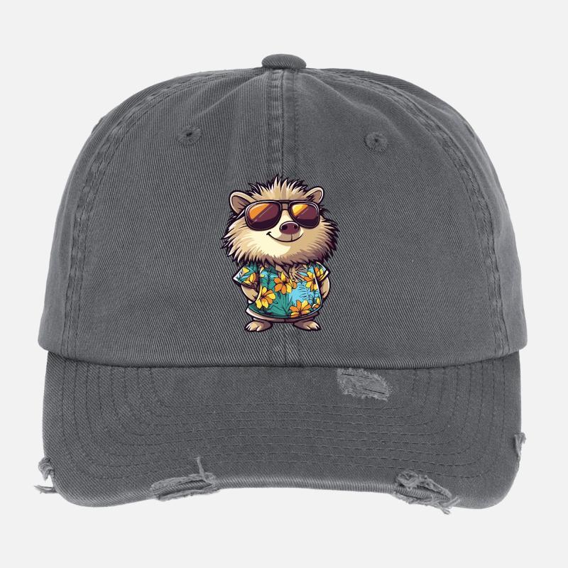 Igel Comic Urlaub Flexfit Vintage Destroyed Cap