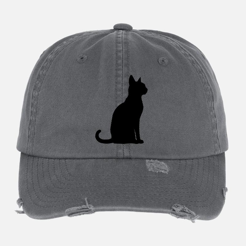 Cat Animal Flexfit Vintage Destroyed Cap
