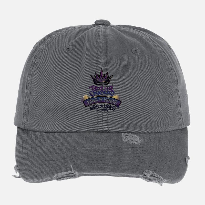 Jésus, roi des rois Casquette vintage effet usé Flexfit