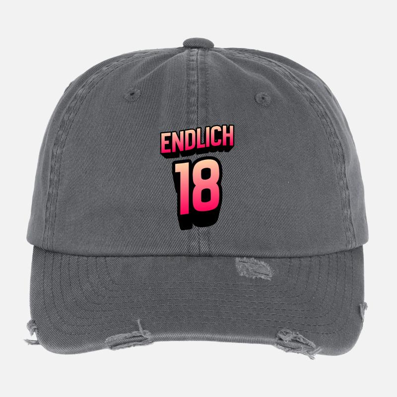 Endlich 18 Gradient Neon Flexfit Vintage Destroyed Cap