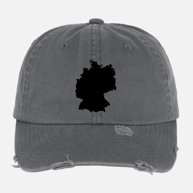 Germany, outlined, shade, outline, Germany, Flexfit Vintage Destroyed Cap