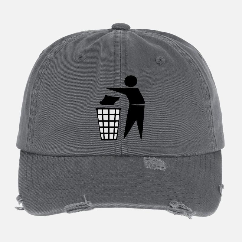 éclaircir, des déchets, plus mülleimer, nettoyer, Casquette vintage effet usé Flexfit