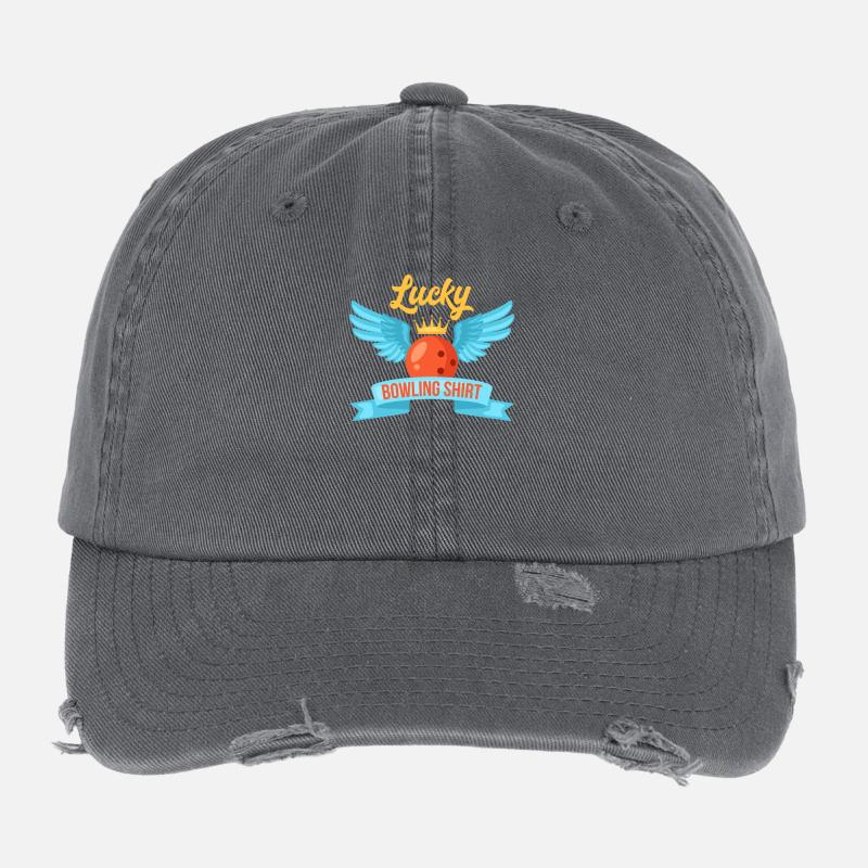 Glückliches Bowling-Hemd Flexfit Vintage Destroyed Cap