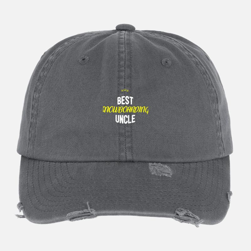 Distressed - BEST SNOWBOARDING UNCLE Flexfit Vintage Destroyed Cap