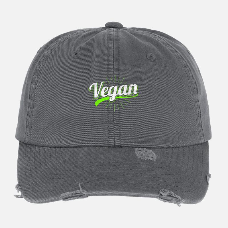 Ich bin Veganer Flexfit Vintage Destroyed Cap
