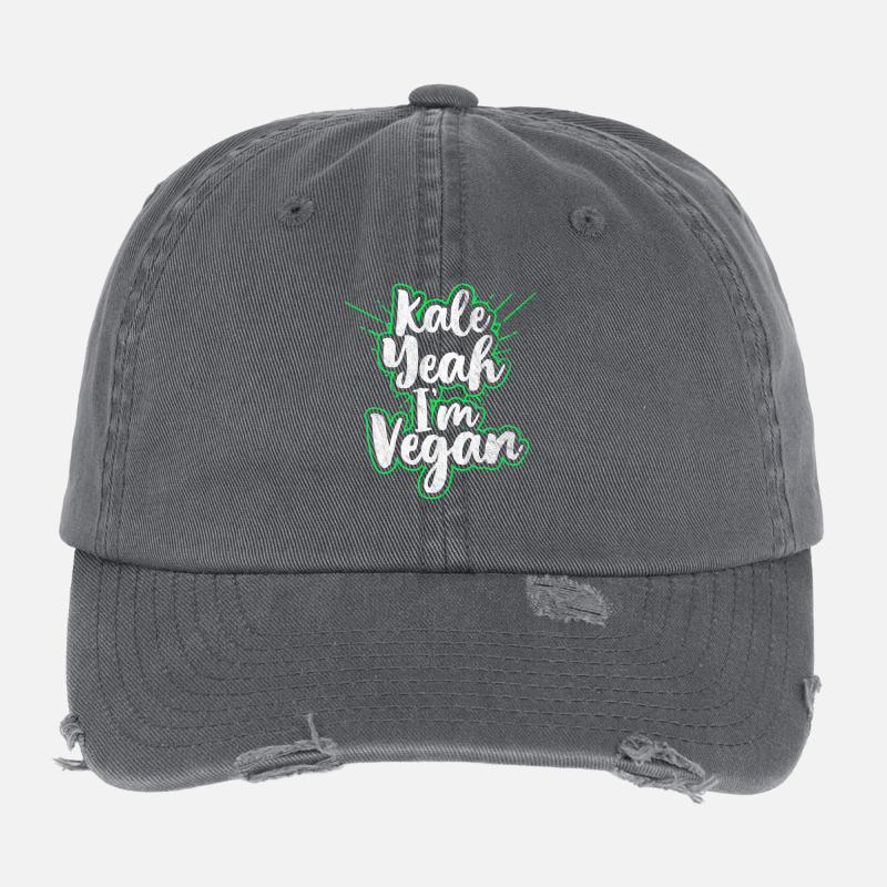 Ja, ich bin Veganer - Geschenk Flexfit Vintage Destroyed Cap